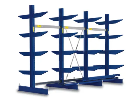 Draagarmstelling 1980x3245x1300mm 2x5etages 560kg/etage Ral5010