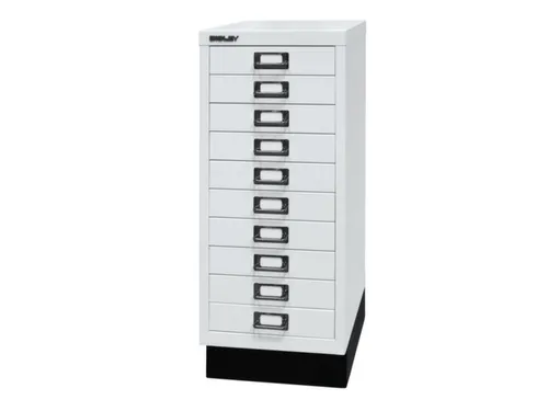 kantoor-ladekast HxBxD 670x279x380mm 10 laden romp verkeerswit staal