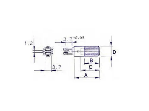 Spindel 19mm / 6mm (Zwart)