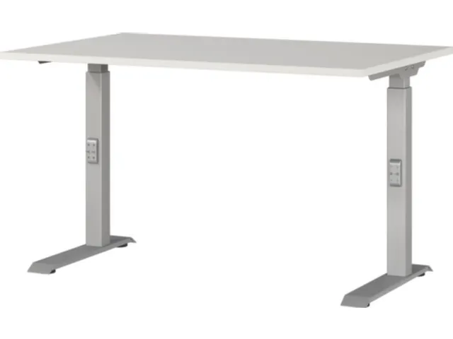 In hoogte verstelbaar bureau,HxBxD 680-910x1200x800mm,blad lichtgrijs