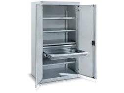 systeemkast,HxBxD 1950x1100x641mm,3xStalen bodem,2lade(n),lak RAL5019