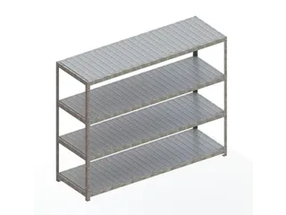 Breedvakstelling HxLxD 1970x2504x800mm vaklast 400kg 4 stalen panelen - 1