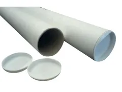 Verzendkoker CleverPack A1 650x50x1.5 met doppen wit pak à 20 stuks