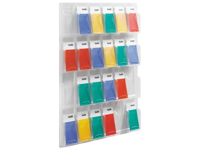 wandfolderhouder HxBxD 1045x766x51mm v. 24xDIN lang transparant