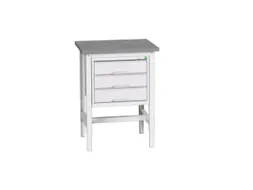 werkbank,HxBxD 780-930x700x600mm,linoleumblad,4voeten