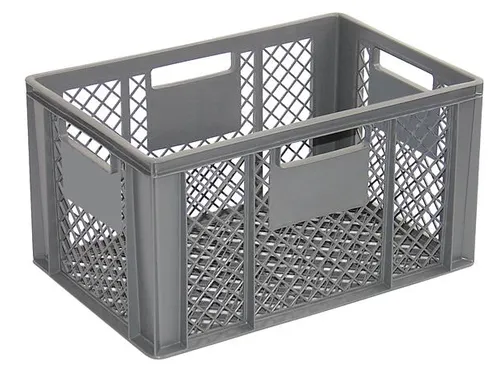 Euronorm Stapelkrat Pe 320x600x400mm 63liter Open Grijs