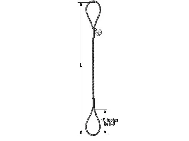 Élingue Câble Acier Galvanisé Cmu 5T Ø Câble 22Mm Longueur Utile