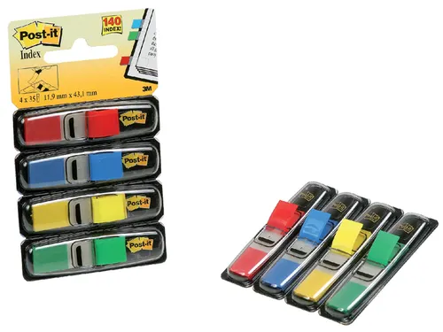 Indextabs 3M Post-it 6834 11,9x43,1mm assorti