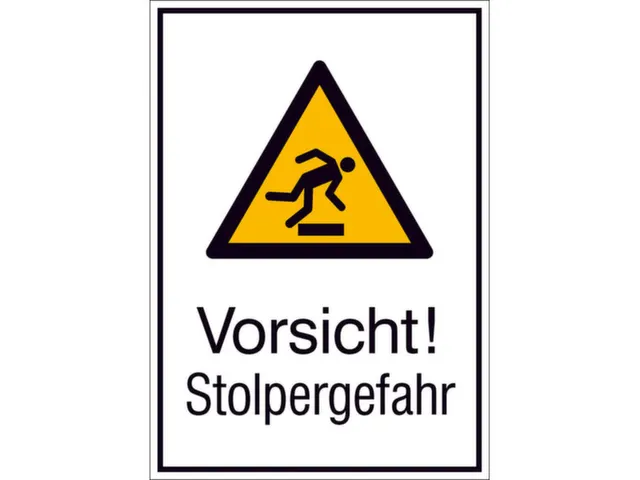 waarschuwings-combibord,v. binnen/buiten,Pas op! Struikelgevaar