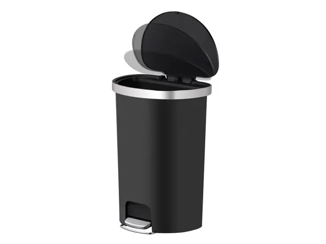 Hana pedaalemmer halfrond 55 Liter Zwart