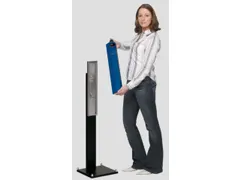 Staande asbak 3.5 liter HxBxD 1250x310x310mm voet zwart blauw