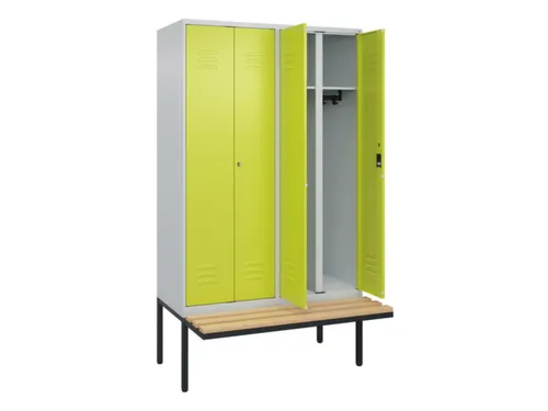 locker voor scheiding van kleding,HxBxD 2120x1200x815mm,4vak