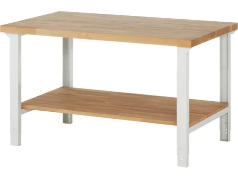 établi HxlxP 790-1140x1500x900mm plateau hêtre force 750kg 4 pieds