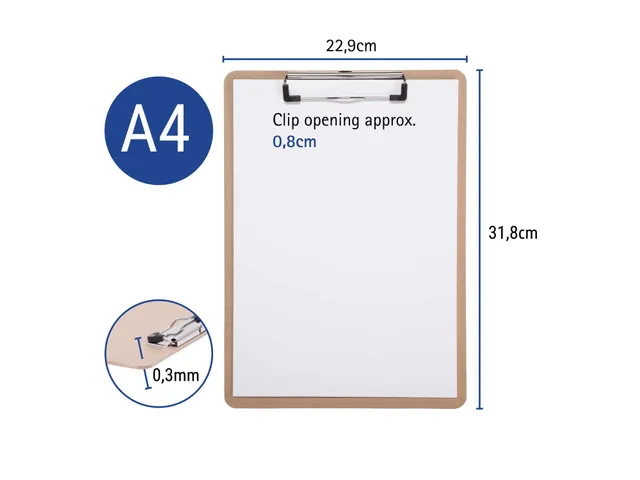 Klembord MAUL Basic A4 staand hardboard