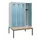 locker met bank,HxBxD 1950x1200x815mm,4vak,vak B 300mm,cilinderslot