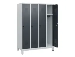 schoollocker,HxBxD 1630x1200x500mm,4vak,vak B 300mm,draaigrendel
