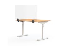 Scheidingsscherm Voor enkel bureau met Bureauklem 58x120cm Plexiglas