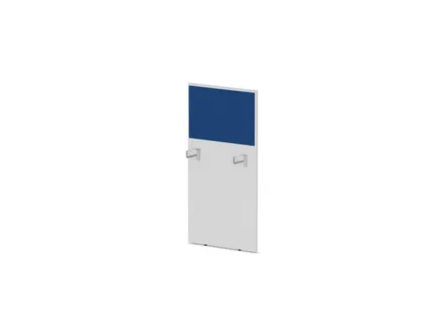 baliepaneel,v. bureau,aanbouw links,B 600mm,Bl-wit,BN6016-blauw