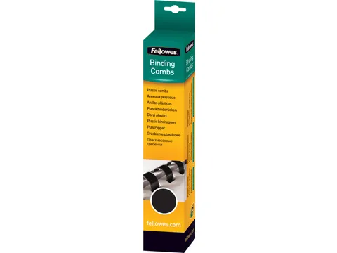 Fellowes Bindruggen, Pak Van 25 Stuks, 16mm, Zwart 21-rings