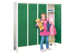 lockerkast v. kinderen,HxBxD 1300x1030x300mm,RAL7035,front RAL3000