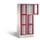 Lockerkast 1800x810x500mm 2x3 vakken Cilinderslot, Sokkel, RAL3003