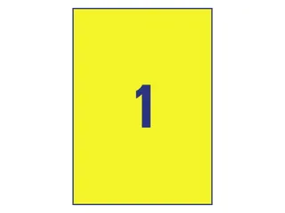Gekleurde Etiketten Avery Zweckform 210x297mm A4 Geel 100 stuks - 3