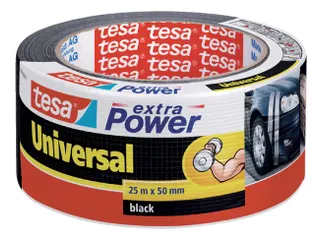 Plaktape Tesa Universal Extra Power 50mmx25m Zwart - 1