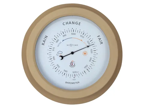 Buiten Barometer - Ø22CM - Metaal - Bruin "Orchid"