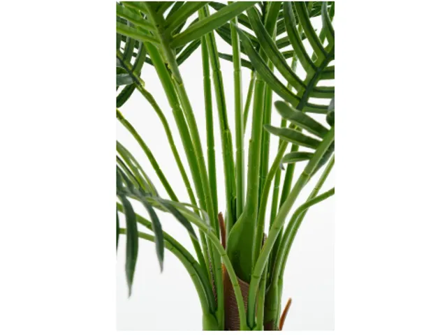 Kunstplant Mica Areca palm in pot groen 120x140cm