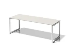 bureau,HxBxD 740x2200x800mm,blad grijswit,sledeframe verkeerswit