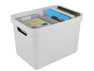 Sigma Home opbergbox 18L wit - 35x24,6x24,3cm - 3
