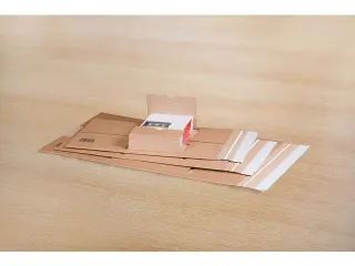 Wikkelverpakking Raadhuis A5+ 249x165x60mm bruin 10 stuks - 1