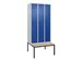 Armoire vestiaire Classic+ 3 comp 212x90x81,5cm gris clair/bleu