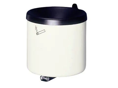 Wandasbak 2.4 liter HxØ 160x155mm Ral9016 Wit Staal