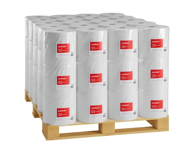 Poetspapier Katrin medium 1-laags wit 433382 Pallet