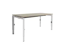 Bureau Linesto N3 hoogte instelbaar 120x80cm Robson eiken, poot Wit