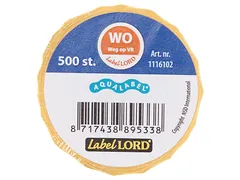 Voedseletiketten 54x22x54mm Aqualabel WO weg op VR