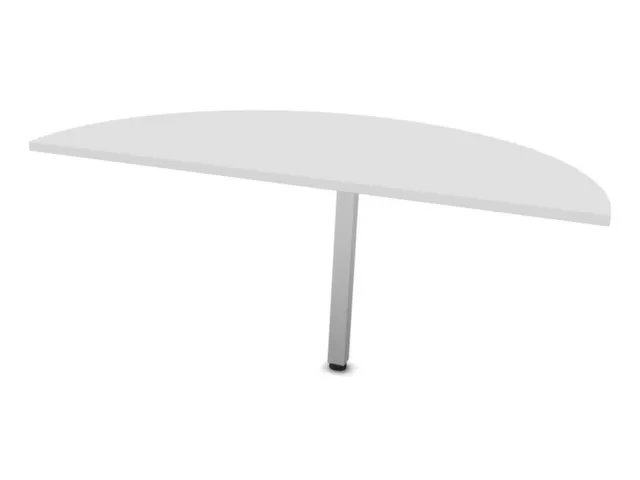 aanbouwtafel,HxBxD 740x1400x700mm,halfrond,Bl-wit