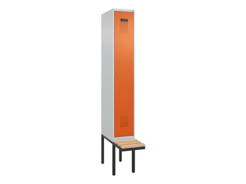 locker met bank,HxBxD 2120x300x815mm,1vak,vak B 300mm,cilinderslot