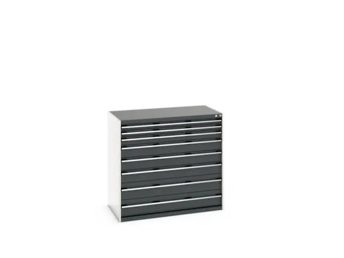 ladekast HxBxD 1200x1300x750mm 8laden romp RAL7035 front RAL7016
