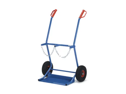 Flessenkar Draagverm. 100Kg 2X20L Fles Ø 204Mm Staal Luchtbanden