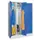 garderobekast,HxBxD 1850x1170x500mm,4vak,RAL7035,front RAL6011