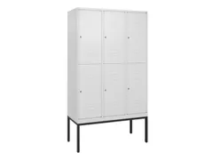 dubbeldekse locker,HxBxD 2120x1200x500mm,3x2vak.,vak B 400mm,cil.-slot