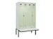 locker met bank,voor scheiding van kleding,HxBxD 2120x1200x815mm,4vak
