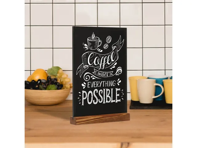 Krijtbord Europel tafelmodel A4 staand natural