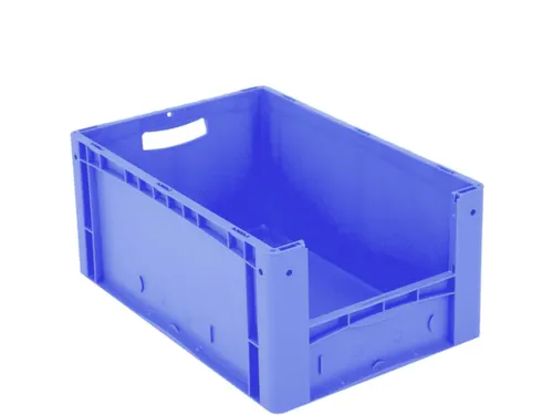Euronorm Stapelkrat M. Grijpopening Pp 270x600x400mm Blauw
