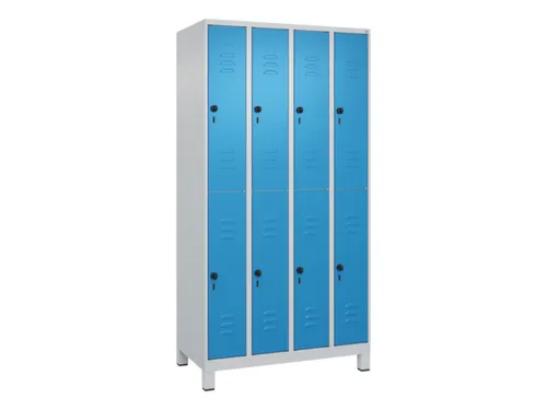 dubbeldekse locker,HxBxD 1950x1000x500mm,4x2vak.,vak B 250mm