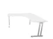 bureau in vrije vorm,HxBxD 740x1600x1600mm,vrije vorm,Bl-wit