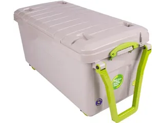 Really Useful 16 Liter Opbergbox Recycled met Wieltjes Grijs - 2