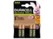 Pile rechargeable Duracell 4x AAA 750mAh Plus